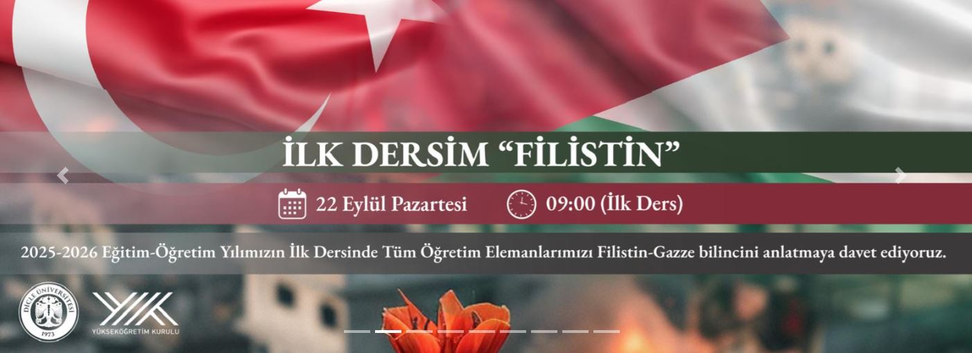 Diyarbakır'da Dicle Üniversitesi Bir Ilke Imza Attı İlk Ders Filistin