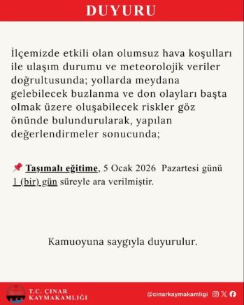 Diyarbakır'ın 7 Ilçesinde Taşımalı Eğitime Ara Verildi 7