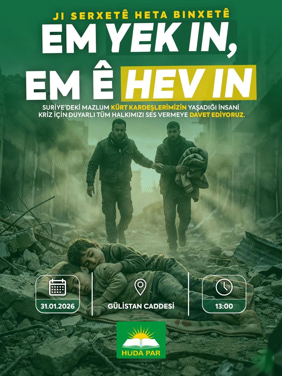 Hüda Par Suriye'deki Kürtler Için Meydanlara Indi 1