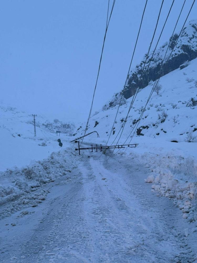 Diyarbakır'da Kar Kalınlığı 3 Metreyi Buldu 300 Elektrik Direği Devrildi 7