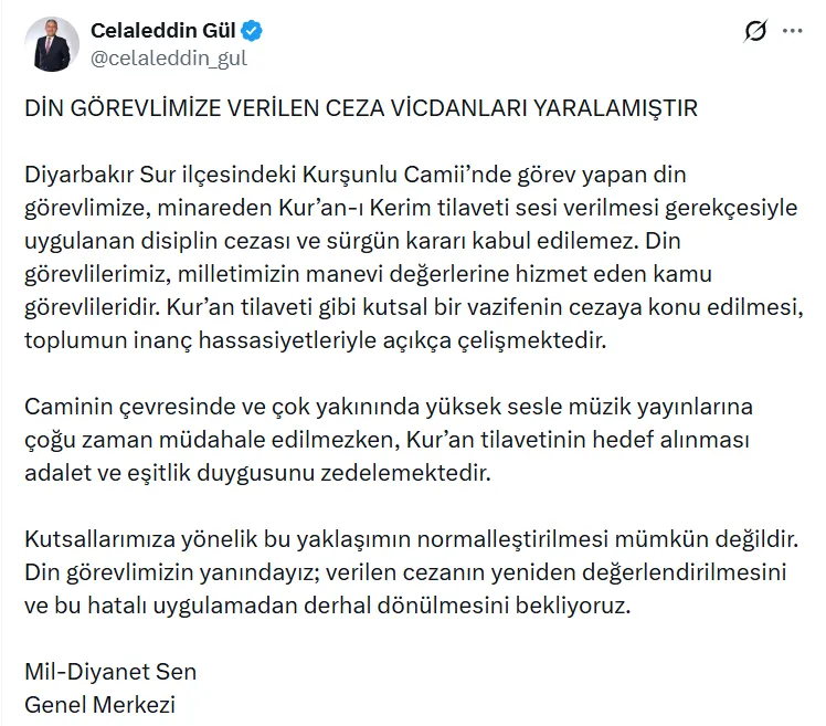 Diyarbakır'da Kur'an Dinleten Imam Ve Müezzinin Yeri Değiştirildi! 1