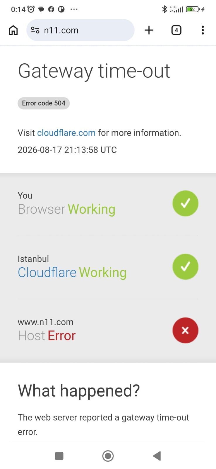 N11 Çöktü Mü Popüler Alışveriş Sitesine Erişimde 504 Hatası 1