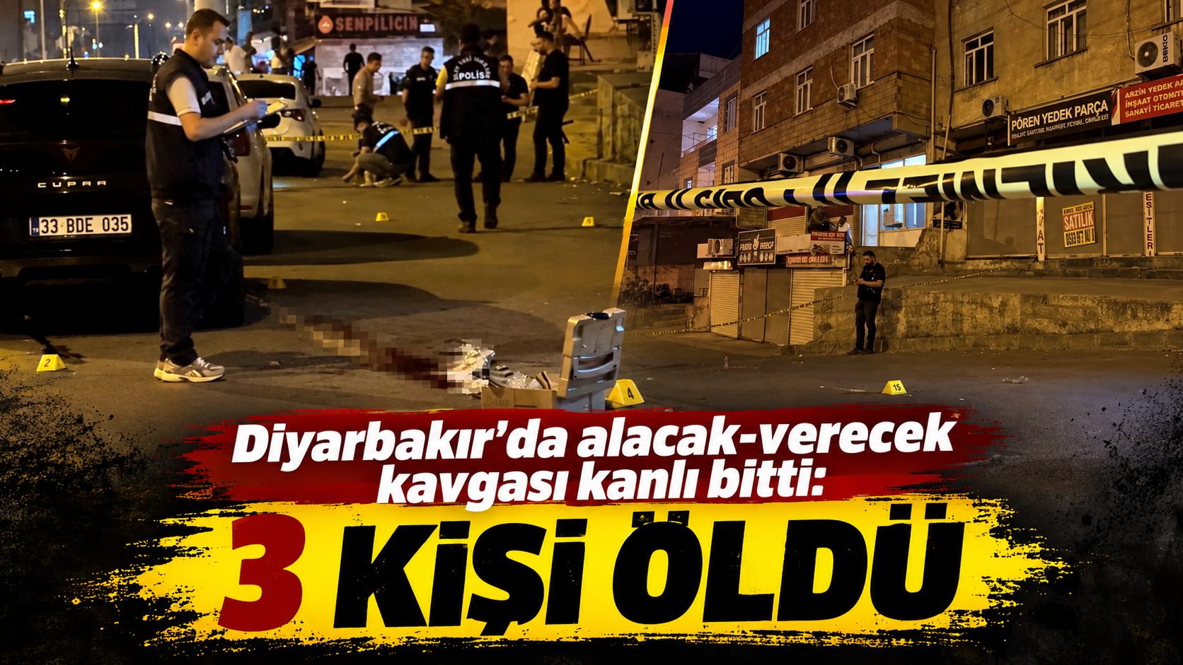 Diyarbakır'da alacak-verecek kavgası kanlı bitti: 3 kişi öldü