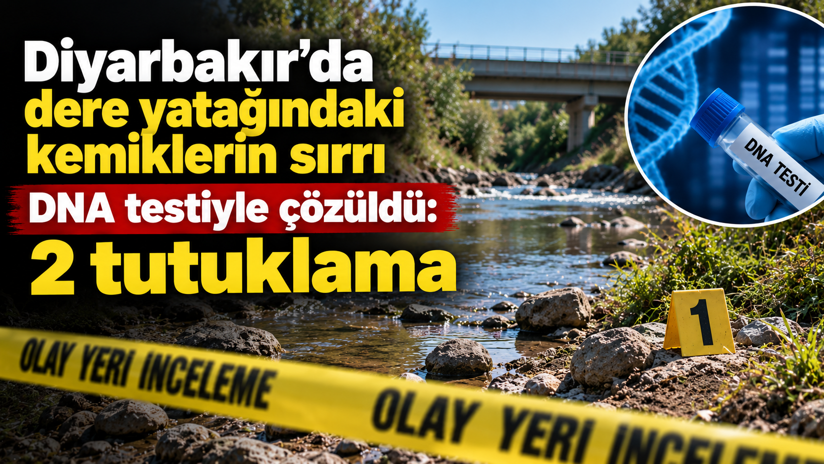 Diyarbakır'da dere yatağındaki kemiklerin sırrı DNA testiyle çözüldü: 2 tutuklama