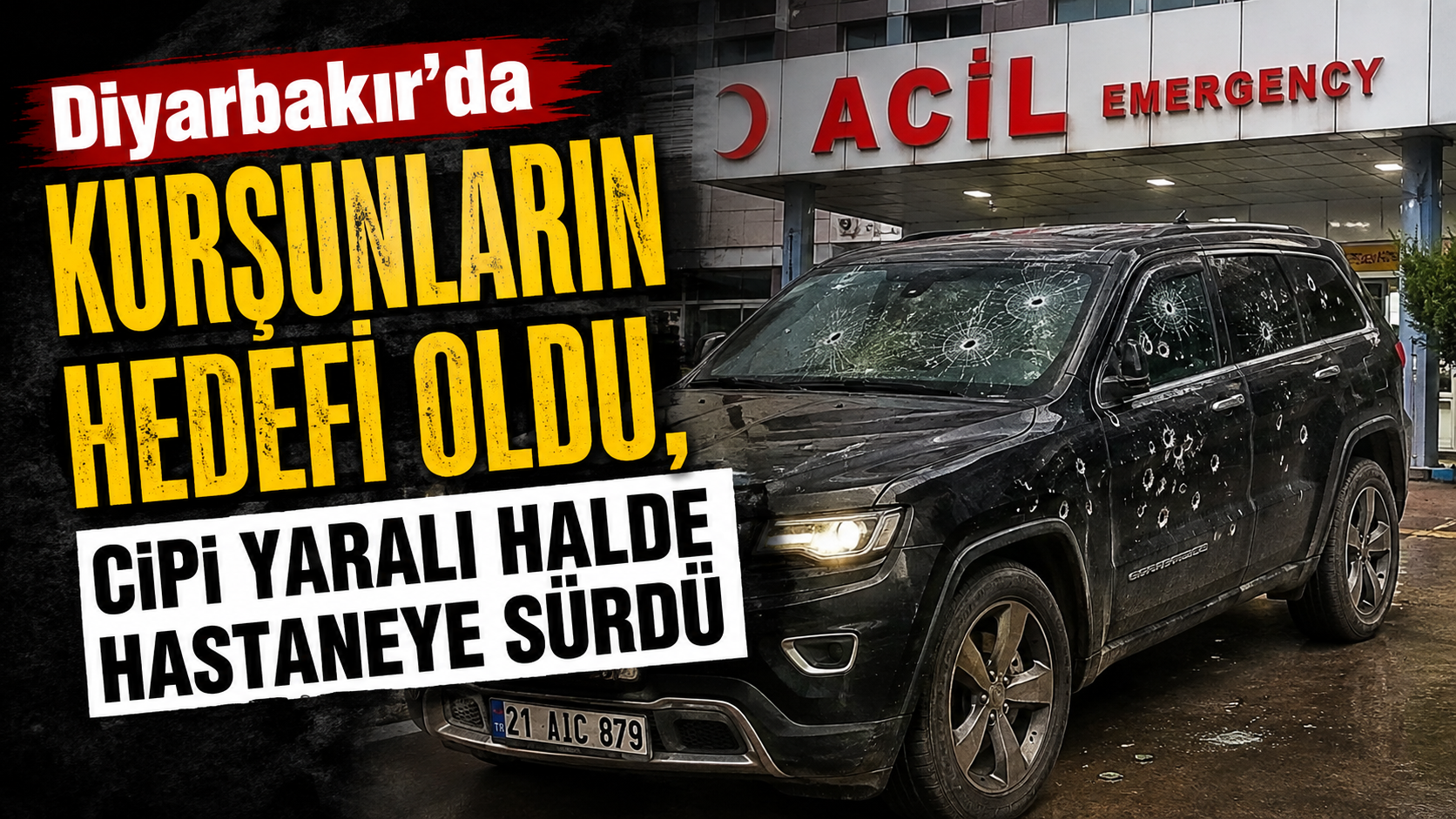 Diyarbakır'da kurşunların hedefi oldu, Cipi yaralı halde hastaneye sürdü
