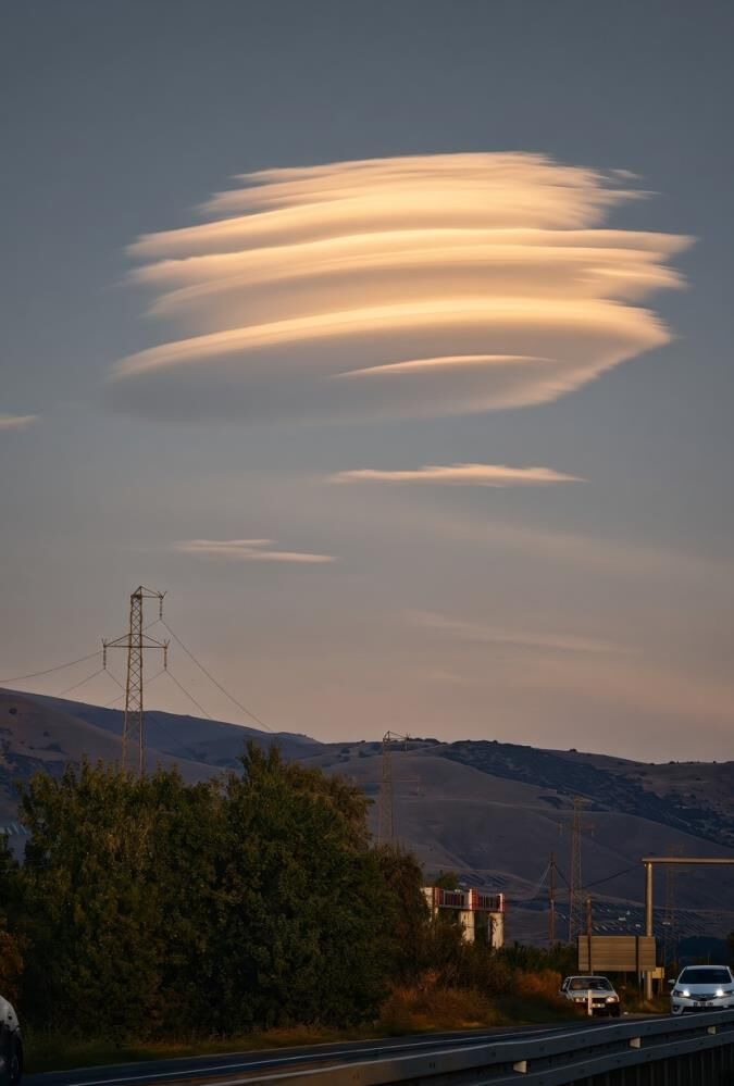 Ufo'yu Andıran Mercek Bulutu Hayran Bıraktı 1