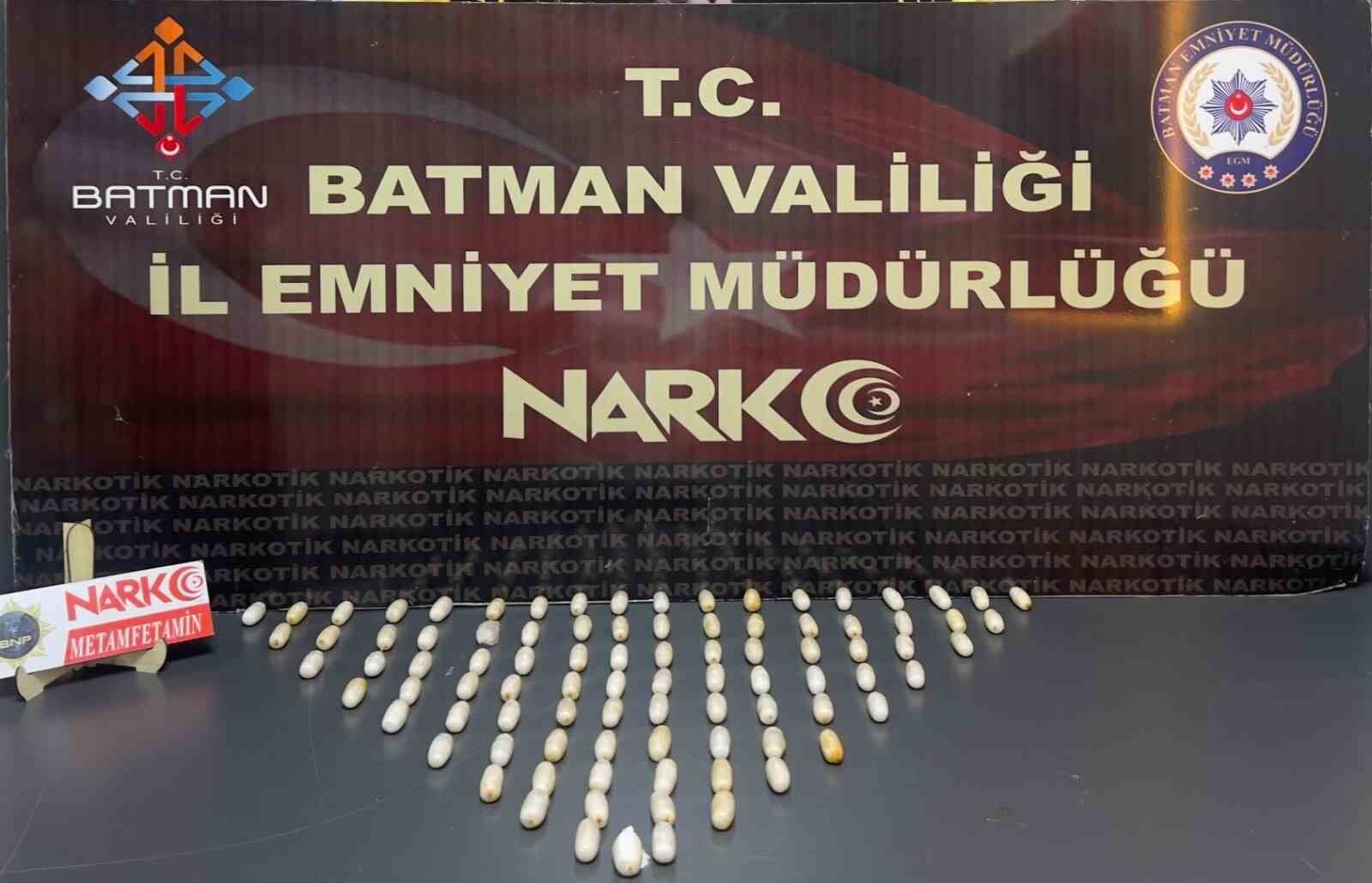 Batman'da bir şahsın midesinden 750 gram metamfetamin çıktı