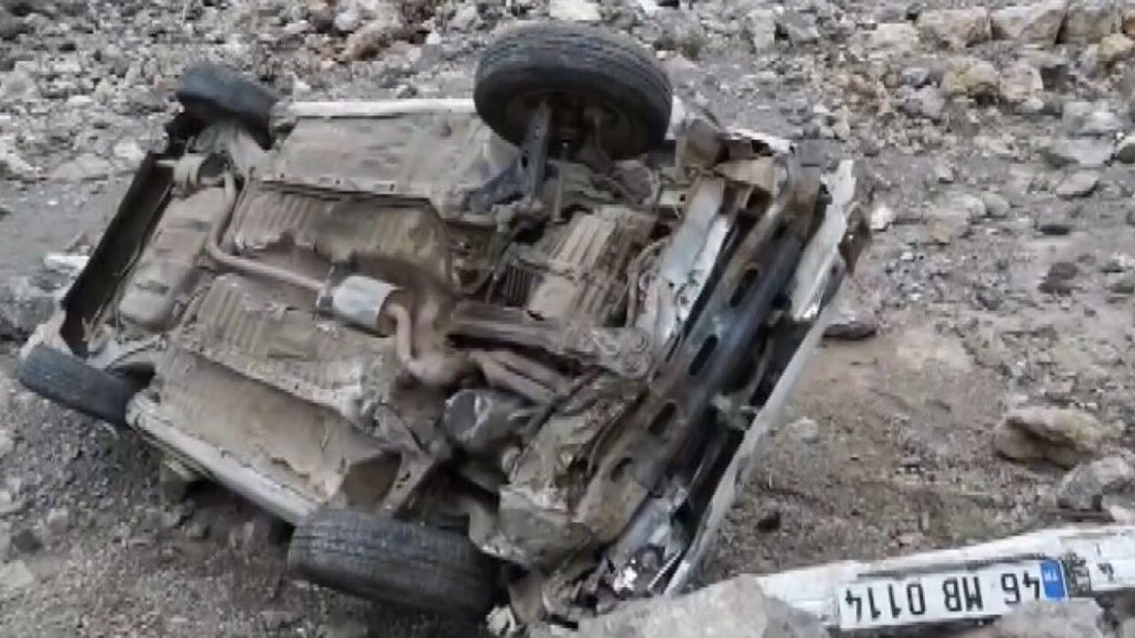 Gaziantep'te otomobil dere yatağına uçtu: Bir yaralı