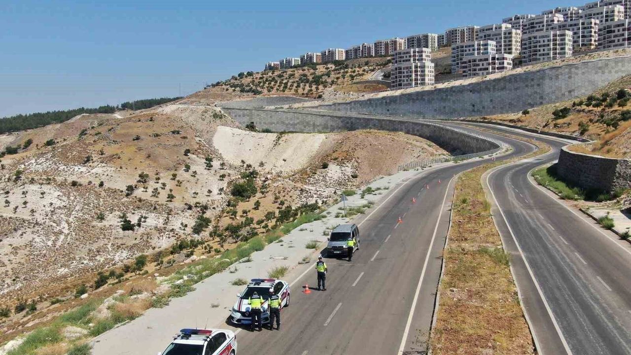 Kilis'te drone destekli trafik denetimi