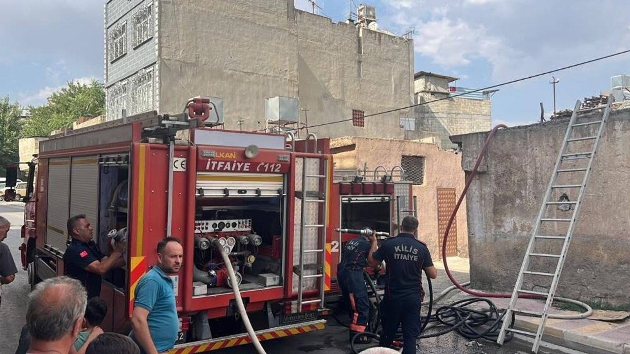 Kilis'te evde çıkan yangın söndürüldü