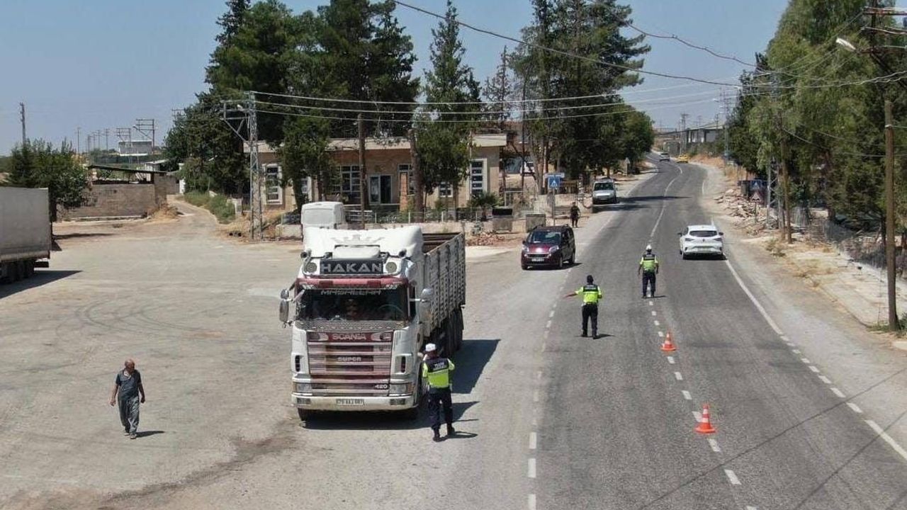 Kilis'te dron destekli trafik denetimi