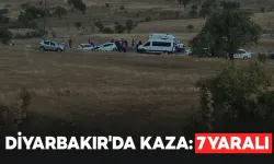 Diyarbakır'da iki otomobil kafa kafaya çarpıştı: 7 yaralı