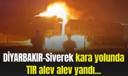 Diyarbakır'da tır alev alev yandı