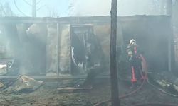 Şantiyede korkutan yangın: 1 yaralı