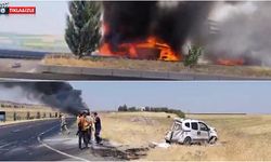 Diyarbakır'da cam yüklü tır alev aldı: Ehliyetsiz sürücü kaçtı