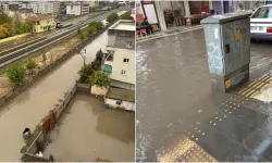 Diyarbakır ilçesinde sağanak yağış sonrası cadde ve sokaklar göle döndü