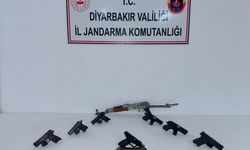 Diyarbakır... Uzun namlulu silah, 13 tabanca, 16 şarjör...