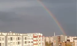 Diyarbakır'da gökkuşağı görsel şölen sundu