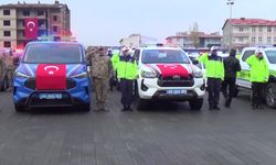 Jandarma ve polise tahsis edilen 78 araç hizmete alındı