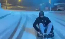 Diyarbakır aracın arkasına lastik bağlayıp kaydı