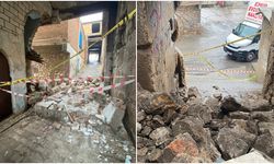 Silvan’da metruk yapı yağış nedeniyle yıkıldı