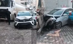 Batman’da tankerin 8 aracı hurdaya çevirdiği kaza anı kamerada