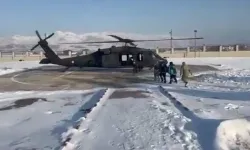 Diyarbakır'da rahatsızlanan kadın jandarmaya ait helikopterle hastaneye ulaştırıldı