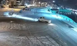 Karla kaplı yolda drift yapan sürücüye ağır ceza