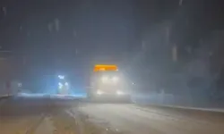 Malatya-Kayseri yolunda yoğun kar yağışı