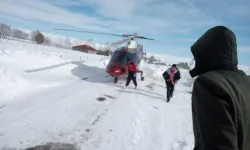 Van'da hasta kadın için ambulans helikopter devreye girdi