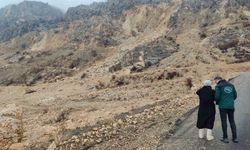 Adıyaman'da heyelan bölgesinde inceleme