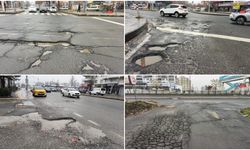 Diyarbakır'da kar sonrası yollar felç: Araçlar zarar görüyor