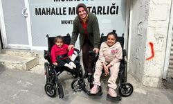 Diyarbakır'da engelli kızlara akülü sandalye desteği