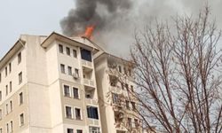 Batman'da 9 katlı binada korkutan yangın