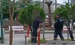 Hastane bahçesindeki madde bağımlısı görenleri korkuttu