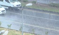 Diyarbakır'da kısa süreli dolu yağışı