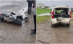 Diyarbakır’da hafif ticari araç ile motosiklet çarpıştı: 1 yaralı