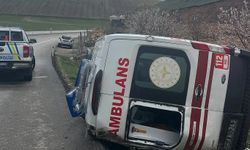 Siirt'te hasta taşıyan ambulans devrildi: Bir yaralı