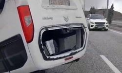 Ters dönen araçta burnu dahi kanamadan kurtuldu