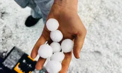 Gaziantep'te ceviz büyüklüğünde dolu yağdı