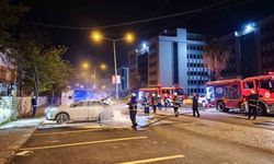 Şanlıurfa'da park halindeki araçta yangın