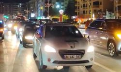 Malatya'da Mescid-i Aksa ve Filistinli esirlere yönelik idam kararlarına tepki için araç konvoyu