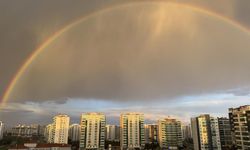 Yağmur sonrası oluşan gökkuşağı hayran bıraktı