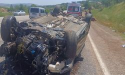 Adıyaman’da otomobil takla attı: 2 yaralı