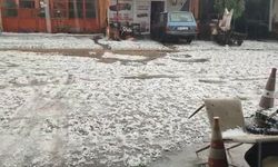 Adıyaman'da fındık büyüklüğünde dolu yağdı