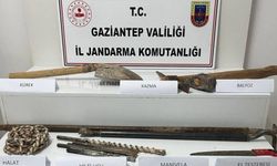 Gaziantep’te kaçak kazı yapan 2 şüpheli suçüstü yakalandı