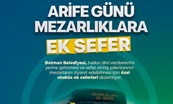 Batman mezarlık hatlarına ek otobüs seferleri düzenlenecek
