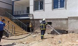 Adıyaman'da inşaatta doğalgaz hattı alev aldı