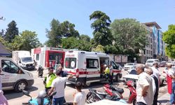 Motosiklet ile otomobil çarpıştı: 1 yaralı