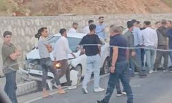 Siirt'te düğün konvoyunda kaza: 2 yaralı